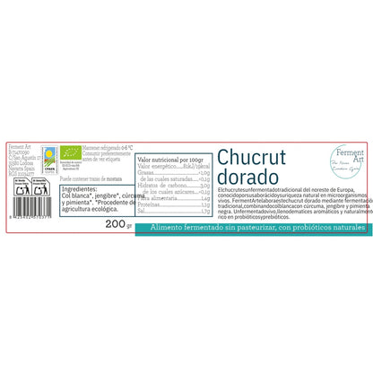 Chucrut Dorado Eco Sin Pasteurizar Ferment Art 200 Gr_1