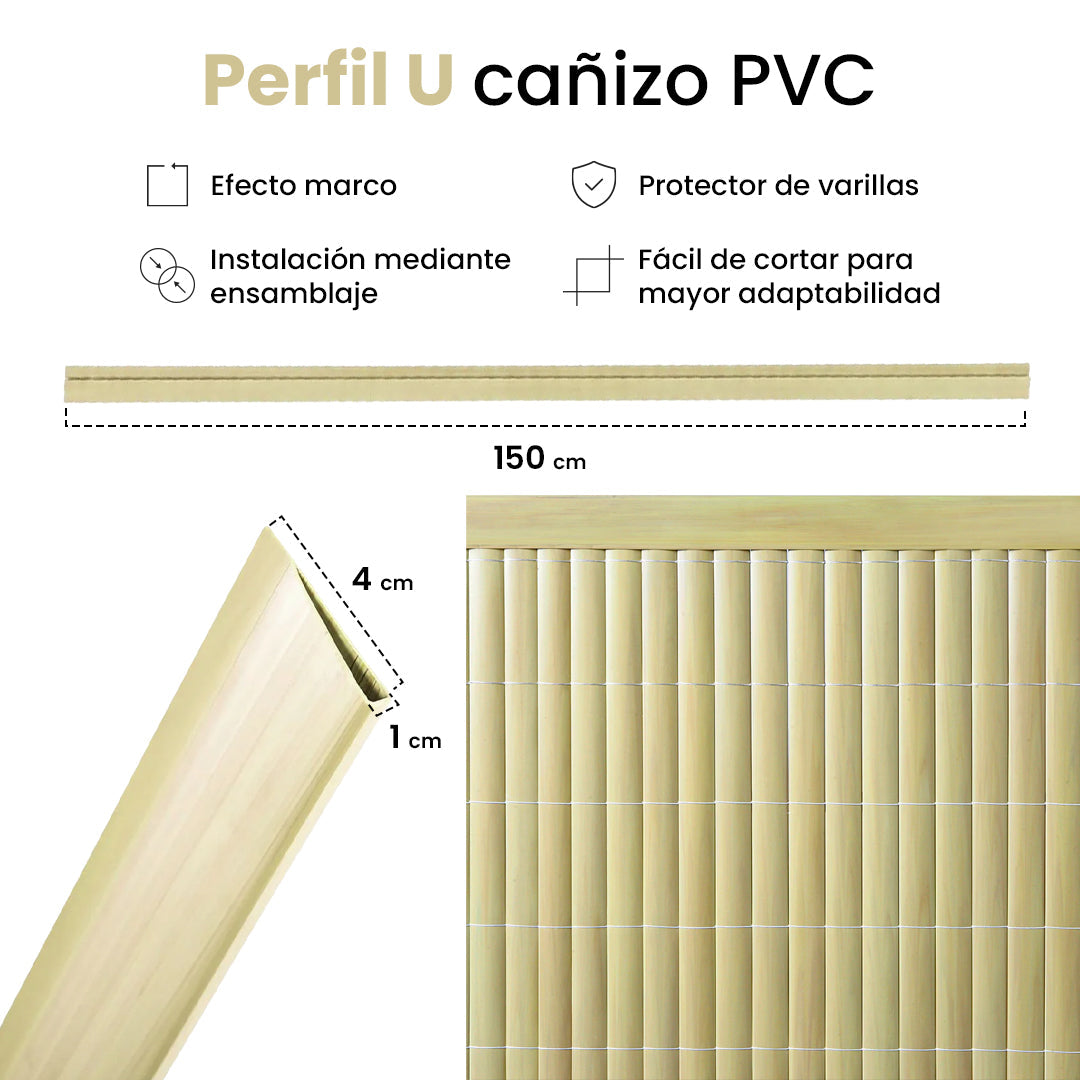 Perfil Remate «u» Cañizo Pvc - Elegancia Y Protección Unico / Multicolor_4