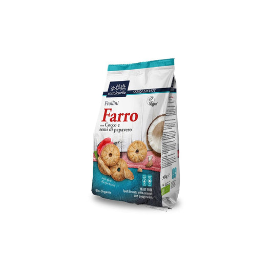 Bolacha de espelta com coco e sementes de papoila Sotto 300g