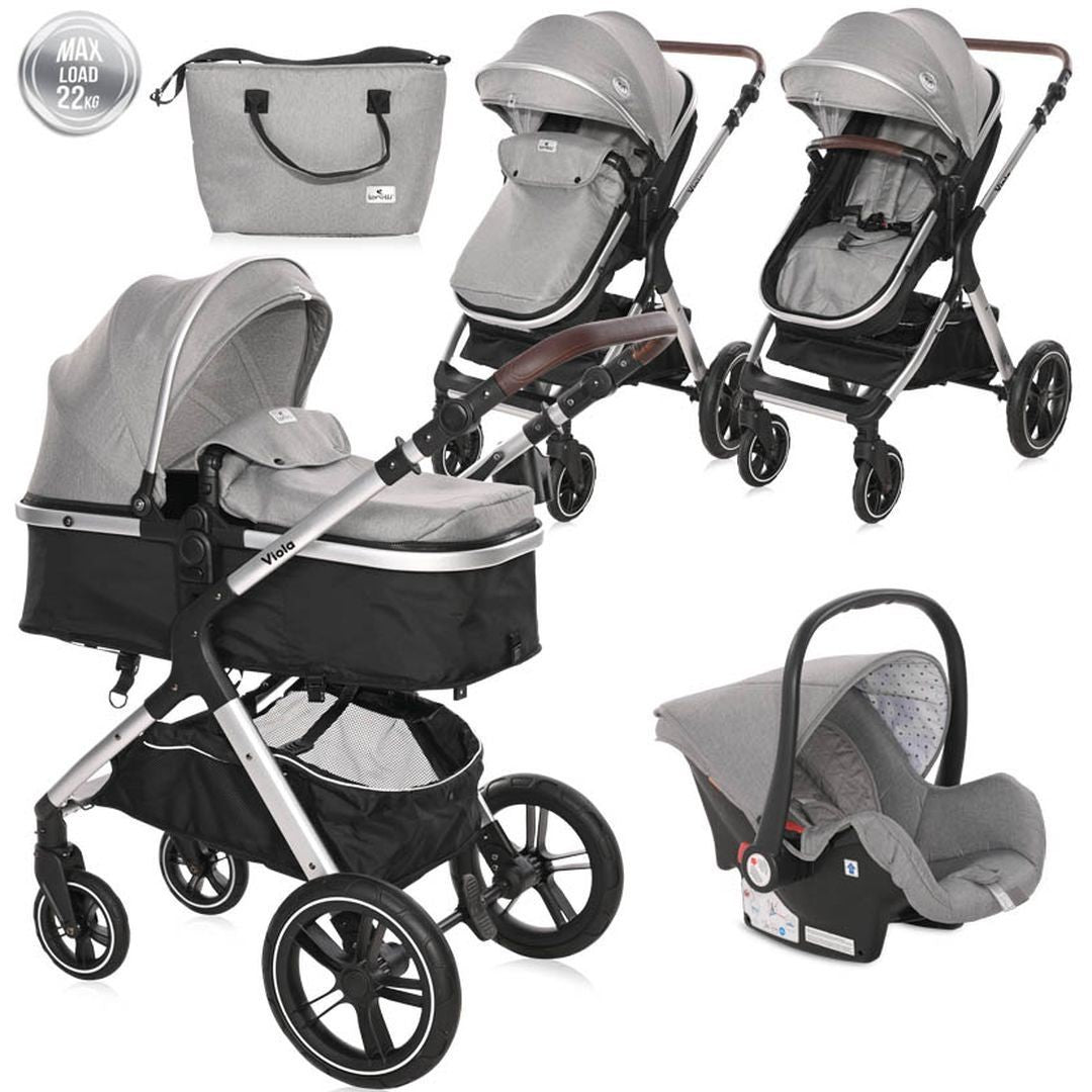 Carrito De Bebé Trío Viola Hasta 22 Kg Opaline Grey_0