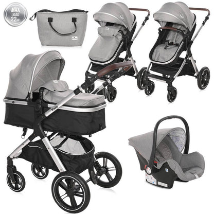 Carrito De Bebé Trío Viola Hasta 22 Kg Opaline Grey_0