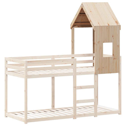 Techo De Cama Infantil Madera Maciza Pino 60x89x134,5 Cm_2