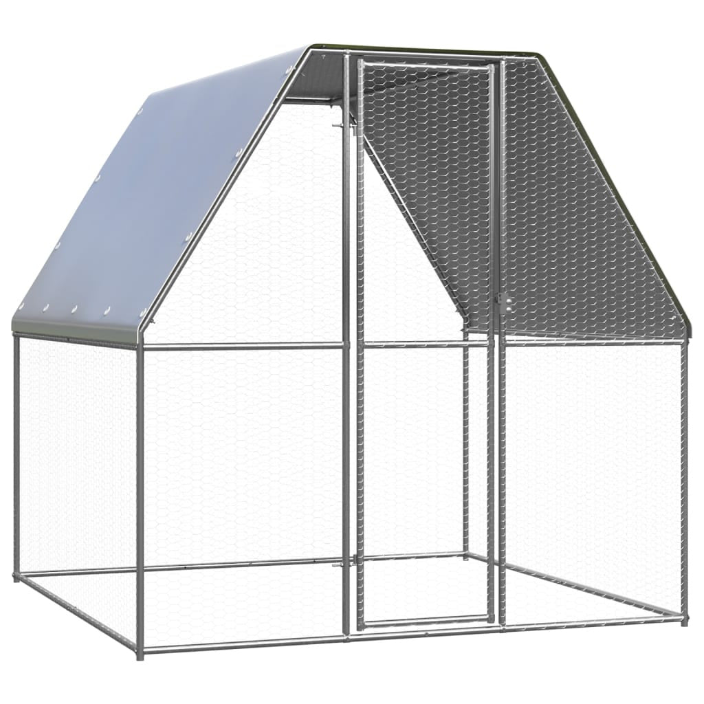 Vidaxl Jaula Gallinero De Exterior De Acero Galvanizado 2x2x2 M_0