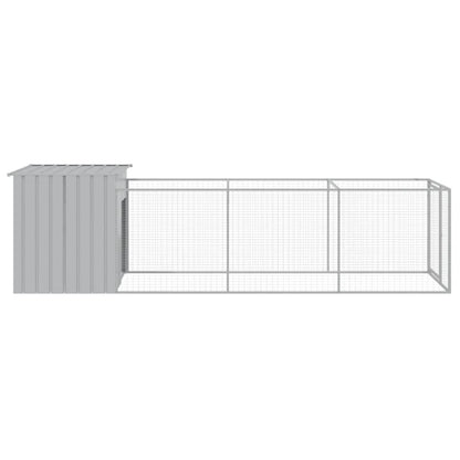 Caseta Perros Corral Acero Galvanizado Gris Claro 110x405x110cm_3