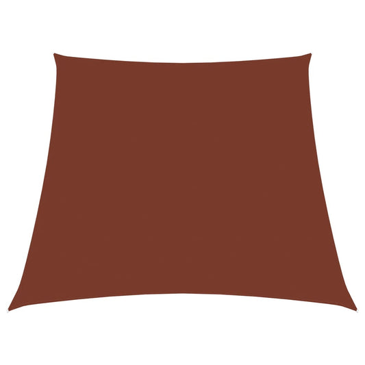 Vidaxl Toldo De Vela Trapezoidal De Tela Oxford Terracota 3/5x4 M_0