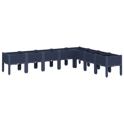 Jardinera Con Patas Pp Azul Gris 200x160x42 Cm_0