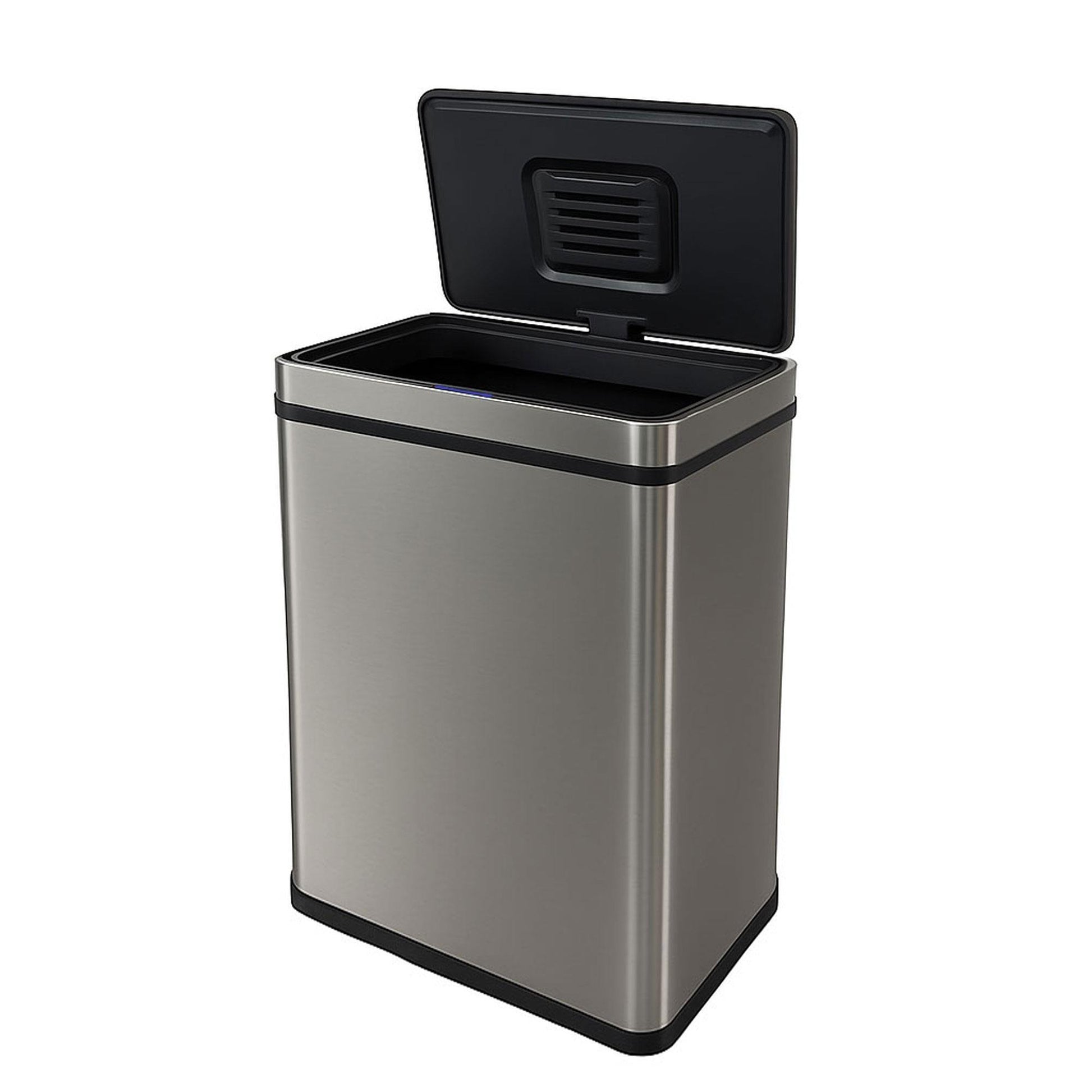 Cubo Basura 50l Metálico Acero Con Sensor Y Filtro Antiolor Wellhome_0