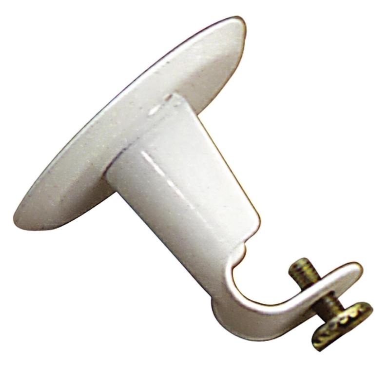 Soporte Barra 12 Mm.ø Blanco Techo Redondo