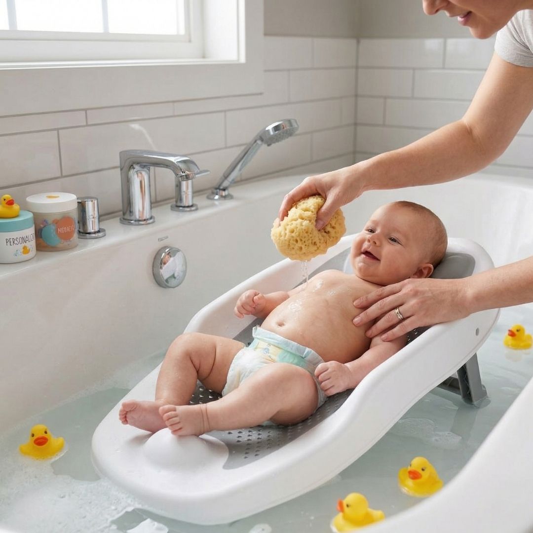 Bathby Cojín De Baño Para Bebé Almohada Flotante Y Antideslizante Apoyo Ergonómico Para La Bañera_1