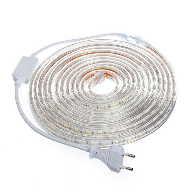 Kit Tira Led 220v Smd5050 Epistar, 60led/m 5 Metros, Blanco Cálido_0