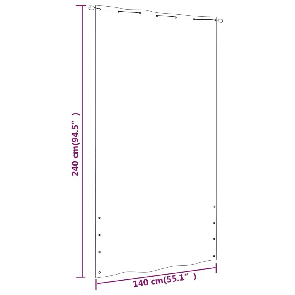Vidaxl Toldo Para Balcón De Tela Oxford Azul 140x240 Cm_2