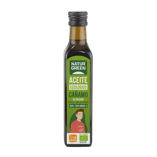 Óleo de Cânhamo Biológico, NaturGreen 250 ml