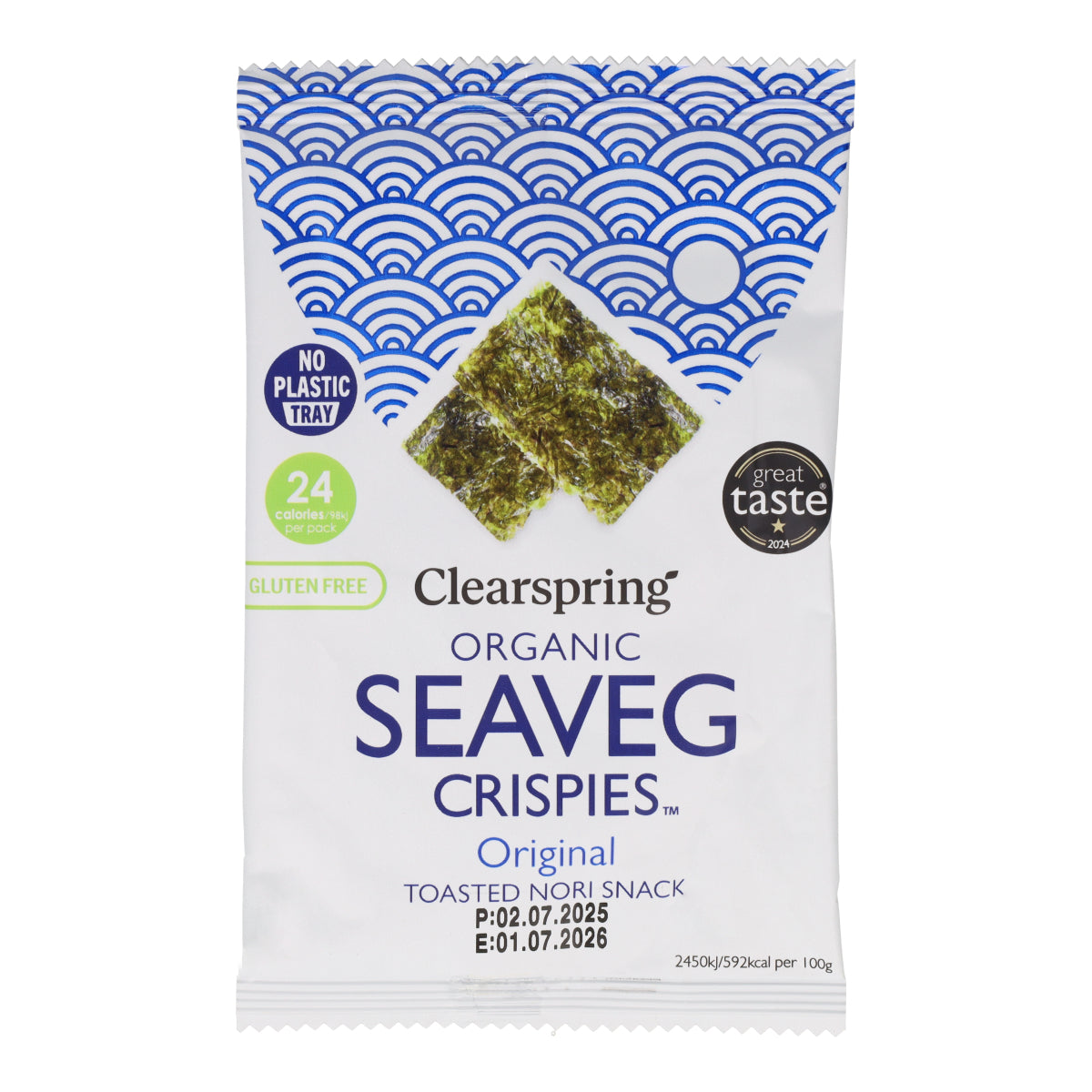 Snack de Alga Nori Biológica Torrada Clearspring 4g