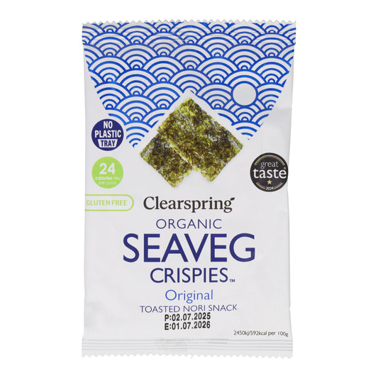 Snack de Alga Nori Biológica Torrada Clearspring 4g