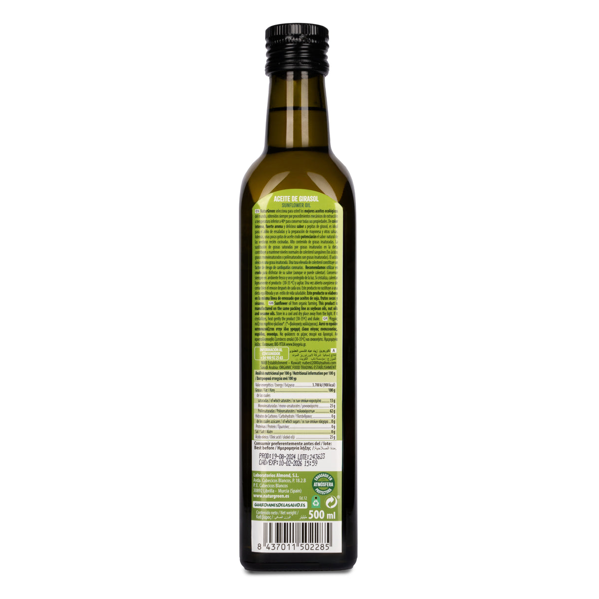 Óleo de Girassol Naturgreen 500 ml