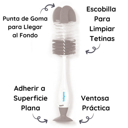 Cepillo Limpia Biberones Botellas Y Tetinas Con Ventosa Grey_3