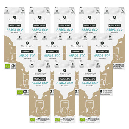 Pack de 12 Bebidas de Arroz Planeta Huerto Eco 1L