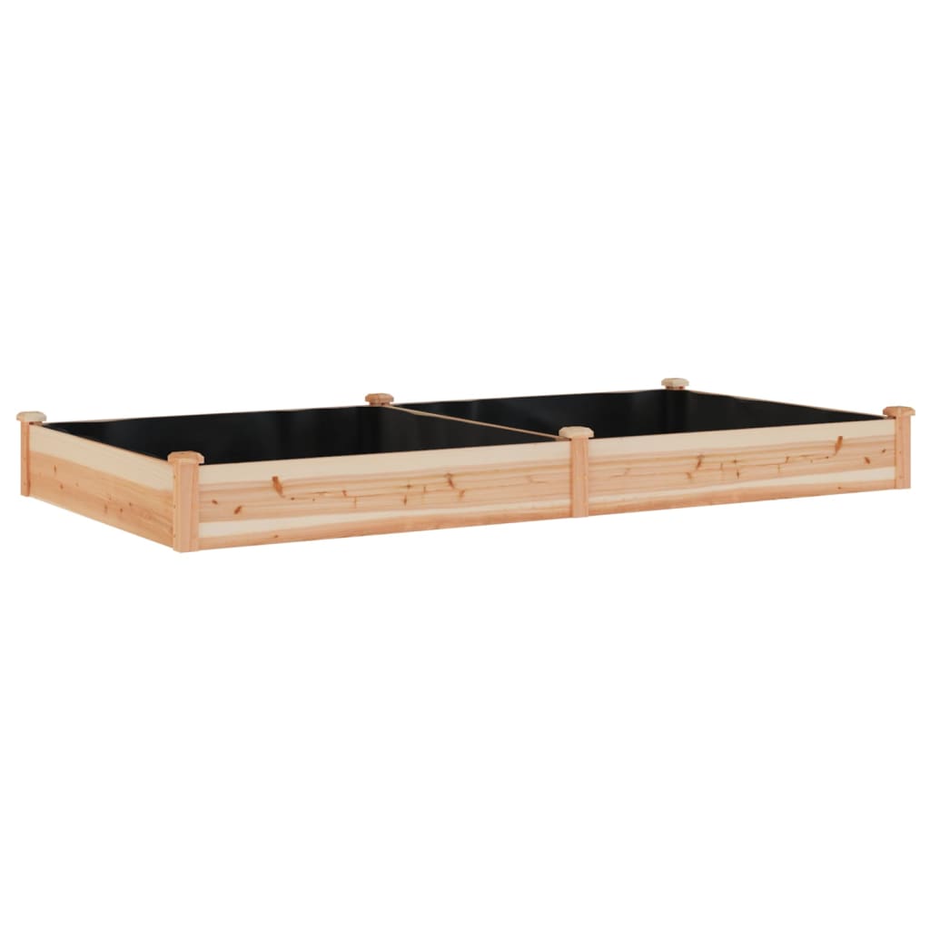 Jardinera Arriate Con Forro Madera Maciza Abeto 240x120x25 Cm_0