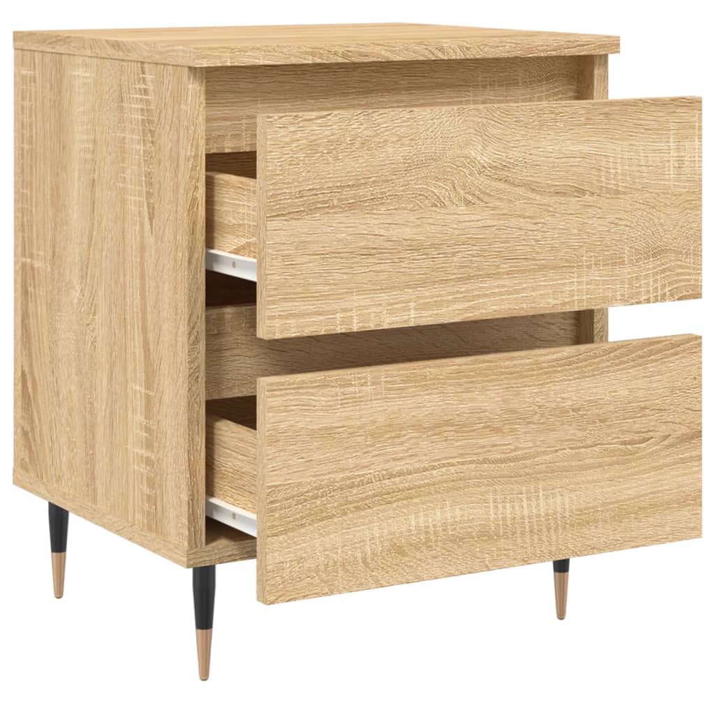 Mesita De Noche Madera De Ingeniería Roble Sonoma 40x35x50 Cm_4