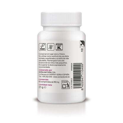 Zinco de libertação prolongada, Soria Natural, 60 comprimidos