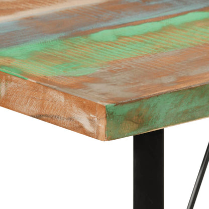 Mesa Alta De Hierro Y Madera Maciza Reciclada 110x55x107 Cm_3