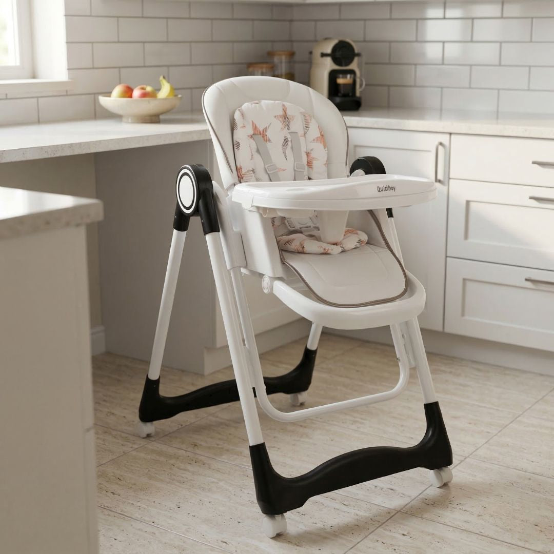 Trona Negra Evolutiva 3 En 1 | Plegable Y Portátil Con Altura | Reposapiés | Respaldo Y Bandeja Todo Ajustables_1