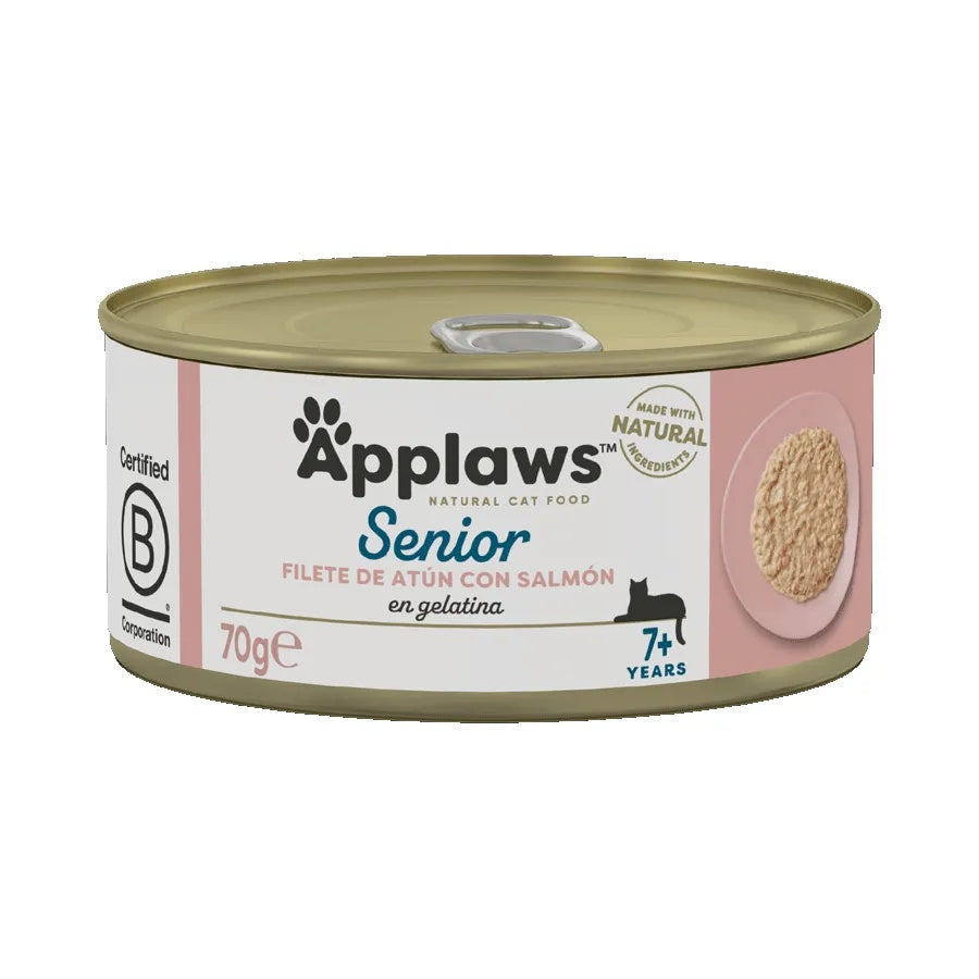 Comida Húmeda Senior de Atún y Salmón para Gatos Applaws 70 g