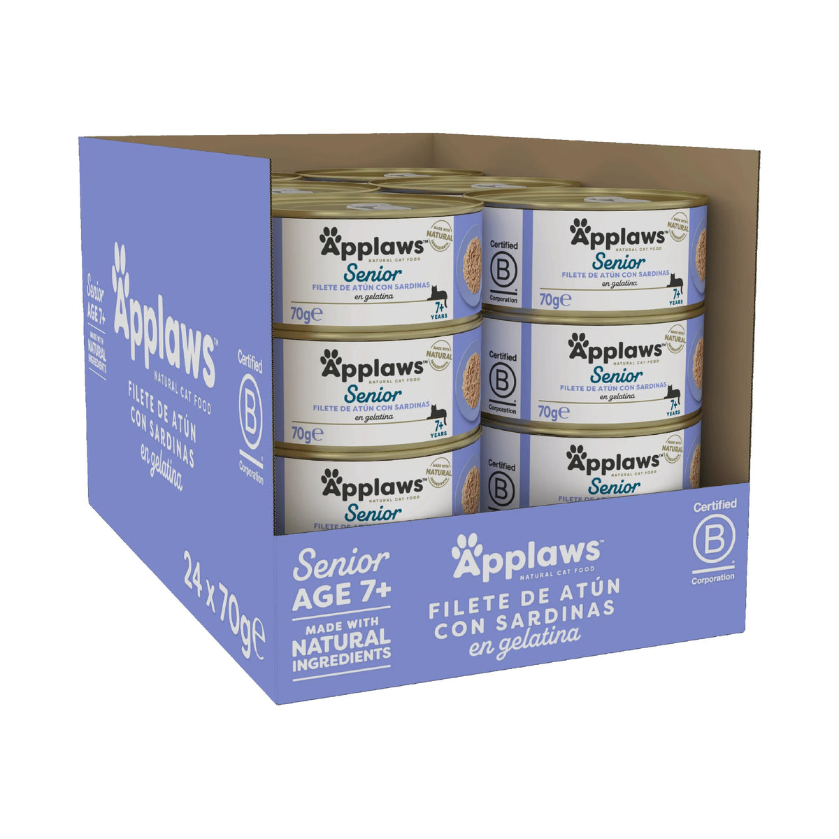 Comida Húmeda Senior de Atún y Sardina para Gatos Applaws 70 g