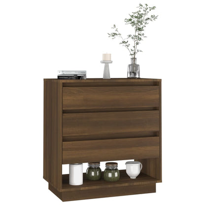 Aparador De Madera Contrachapada Marrón Roble 70x41x75 Cm / Vetonek_0