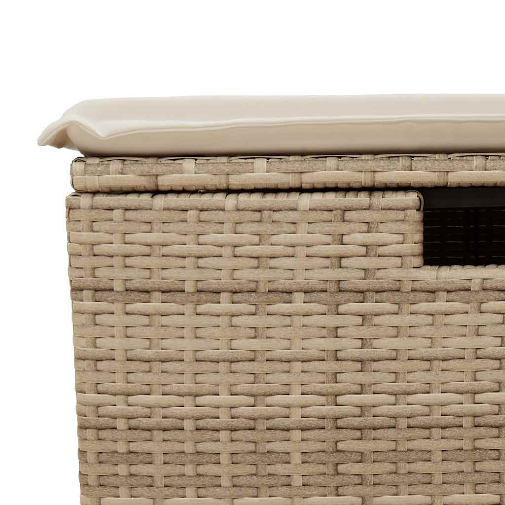 Juego De Sofás Jardín Con Cojines 5 Pzas Ratán Sintético Beige / Vetonek_0