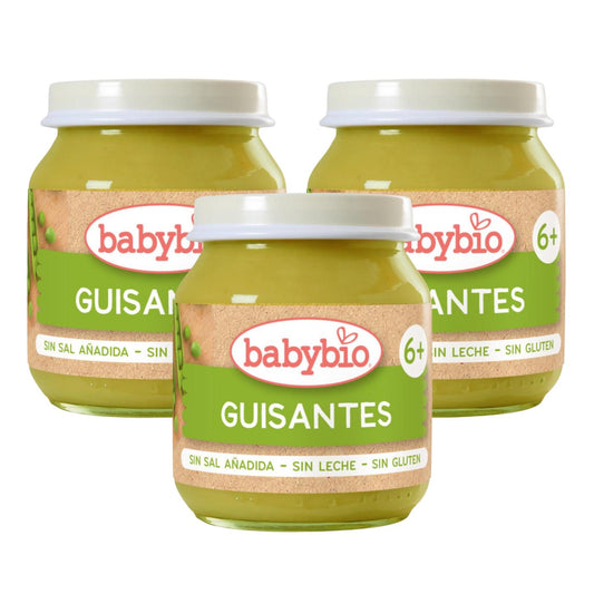 Embalagem de 3 Purés de Ervilha Babybio 130 g