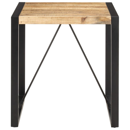 Mesa De Comedor Madera Maciza De Mango Rugosa 70x70x75 Cm_0