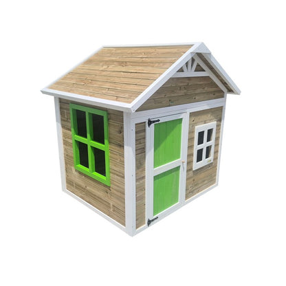 Casita Infantil De Madera Por Paneles Masgames Flam Rosa._4