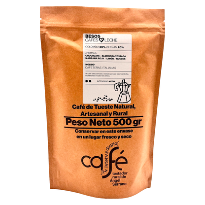 Cafe Sin Intermediarios Café Colombia Besos Molido Italiana (moka) 500 G_0