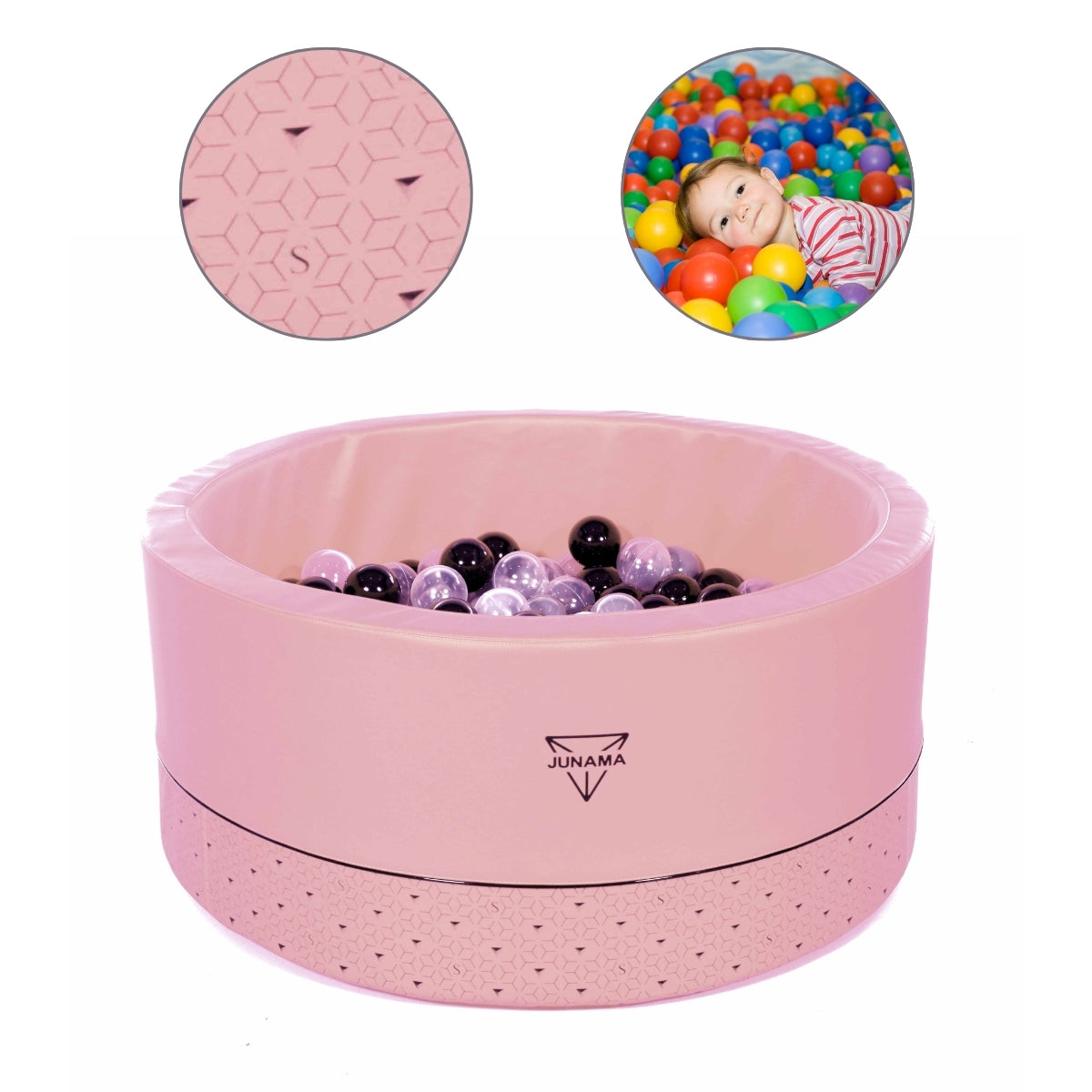 Piscina De Bolas Polipiel Con 200 Pelotas_rosa_3