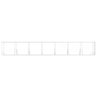 Perrera De Exterior Acero Galvanizado Plateado 2x14x2 M_4
