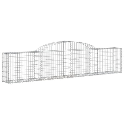 Cestas De Gaviones 9 Uds Forma De Arco Hierro 300x30x60/80 Cm_2