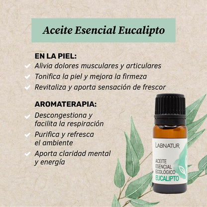 Aceite Esencial de Eucalipto 100% Puro Labnatur 10 ml | Aroma Balsámico | Masajes, Baño y Difusor | Ecológico y Vegano_1