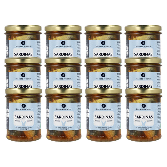 Pack 12x Sardinhas em Azeite Biológico Planeta Huerto 190 g