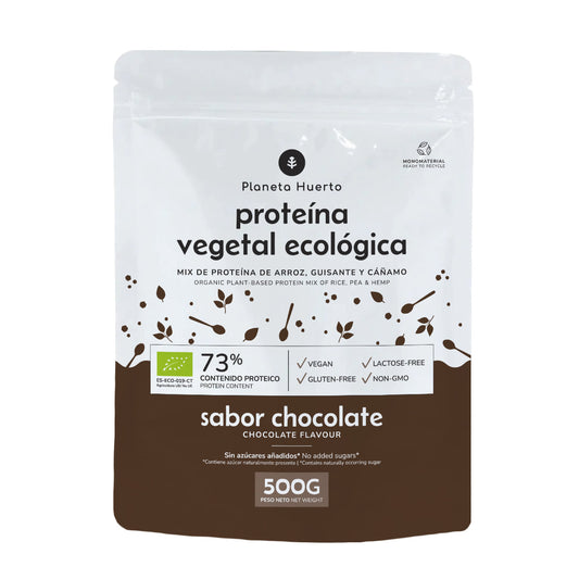Proteína vegetal biológica 73% Planeta Huerto chocolate 500 g