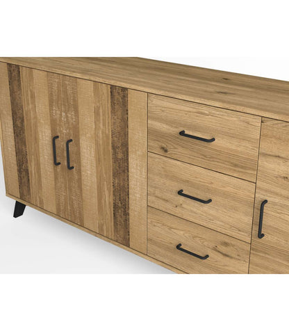Mueble Aparador Nora 3 Puertas 3 Cajones Acabado Natural, 180.5cm(ancho) 81cm(alto) 40cm (_3