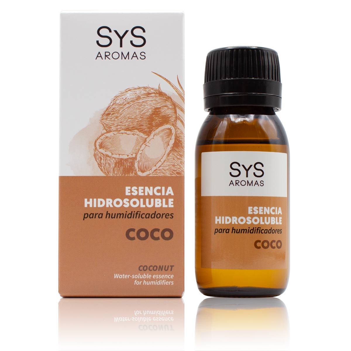 Esencia Hidrosoluble Coco SYS Aromas 50 ml | Aroma Dulce Tropical | Humidificador y Difusor | Fragancia_0