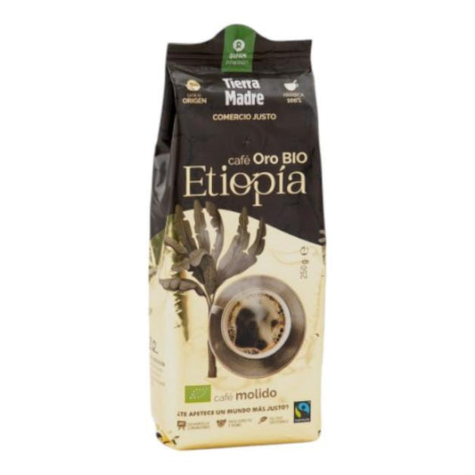 Café moído Etiópia ouro 100% Arábica Bio Tierra Madre 250g