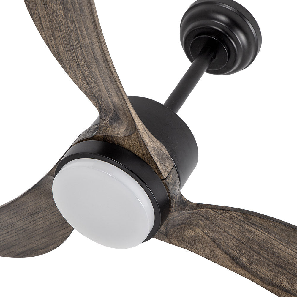 Ventilador Dc Bembezar 24w Negro 3 Aspas Roble 107d 2424lm 3000-6500k C/remoto, Reg. Intensidad, Timer, Mem._1