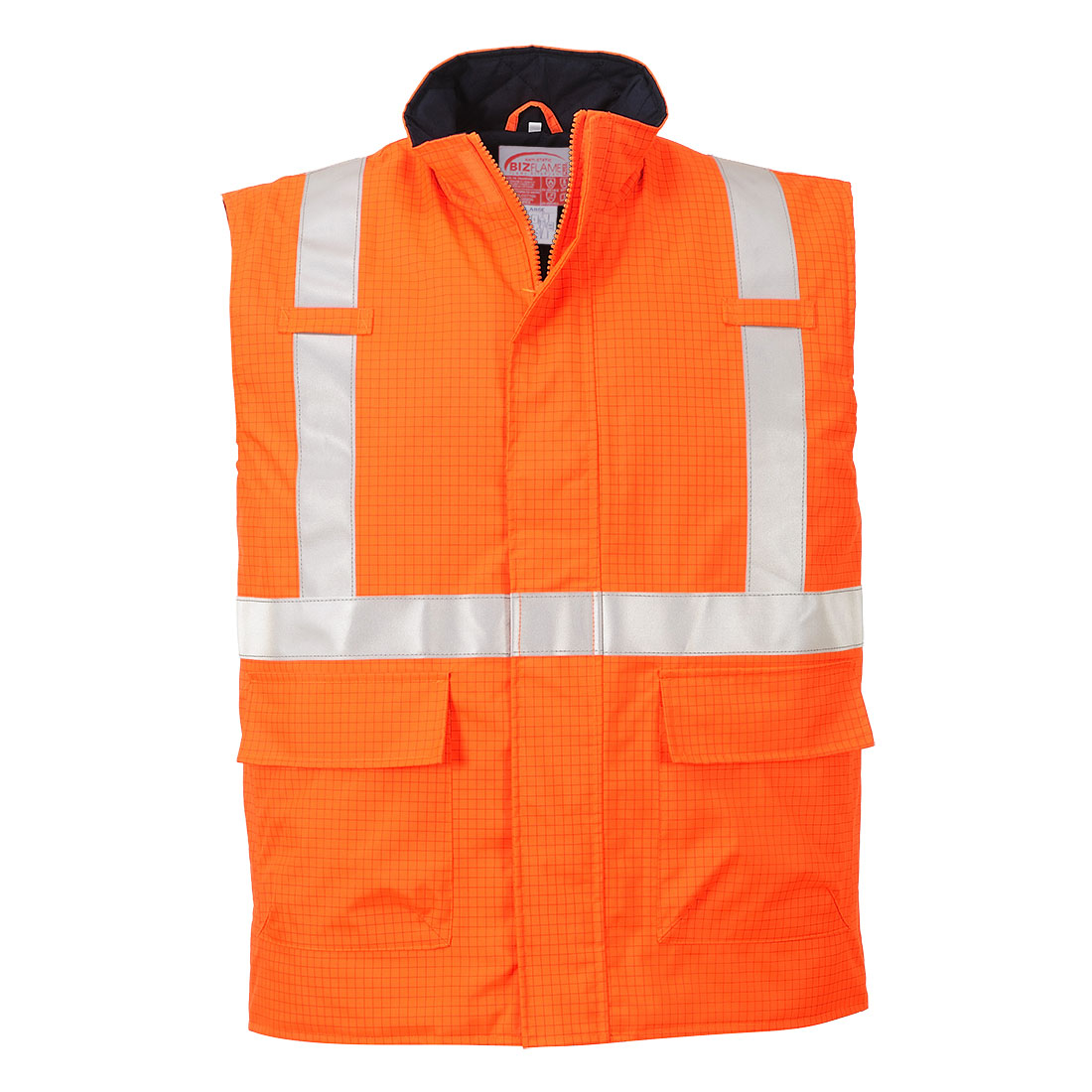 Chaleco De Calor De Alta Visibilidad, Ignífugo Y Antiestático Bizflame Rain / Xl / Amarillo_0
