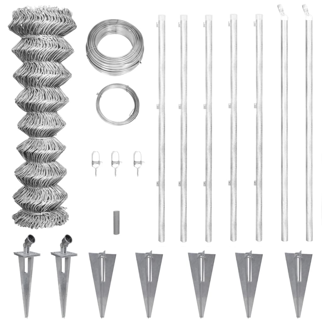 Valla Metálica Con Estacas Postes Acero Galvanizado 15x1,25 M / Vetonek_4