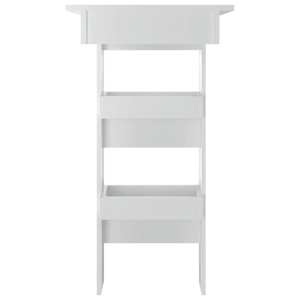 Mesa De Bar De Pared Madera Contrachapada Blanco 102x45x103,5cm_2