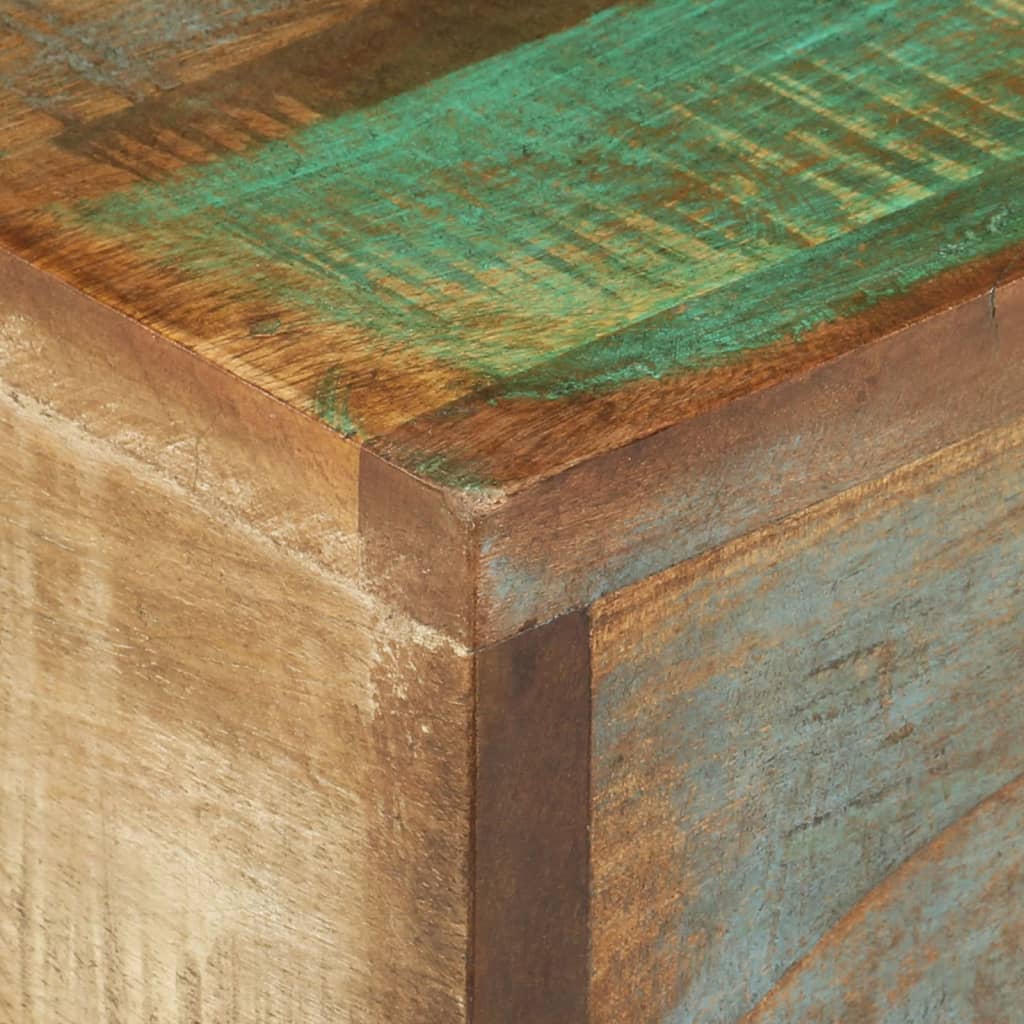 Mesa Auxiliar De Madera Maciza Reciclada 30x30x33 Cm_1