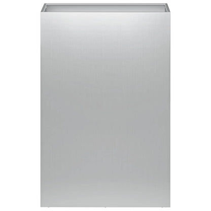 Macetero De Jardín Plateado 40 X 30 X 75 Cm Acero Galvanizado_2