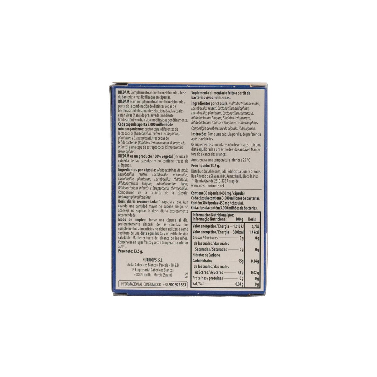 DieDam Probiotic 30 cápsulas entéricas